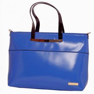 Alima Blue Italian Leather Office Hand Bag